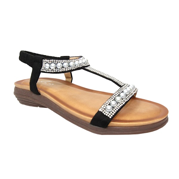 Lunar Dam/Dam Tancy Pärlsandaler 6 UK Svart 6 UK Black