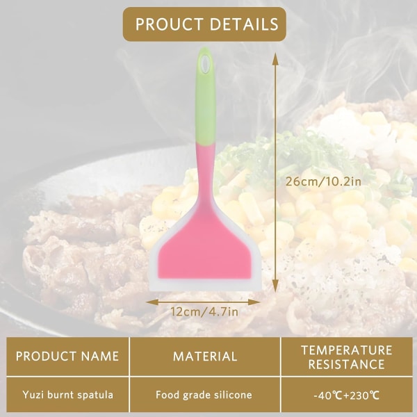 Silikon Spatel, Varmebestandig Sømløs Spatel for Baking