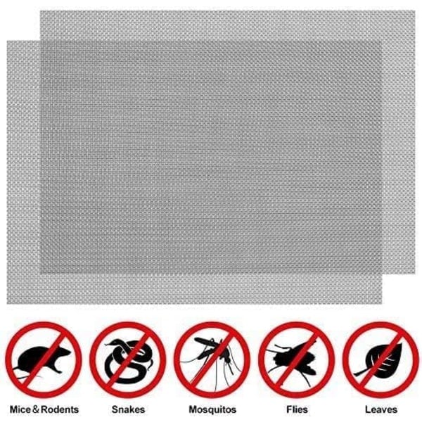 2 st rostfritt stål 20 mesh ventilationsnät i metall insektsnät
