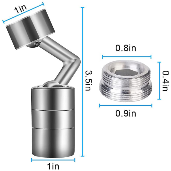 720 Degree Faucet Aerator, Swivel Kitchen Faucet Head 2 Modes