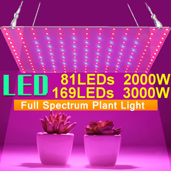 3000W LED växtlampa Full Spectrum LED Justerbar 169-LED
