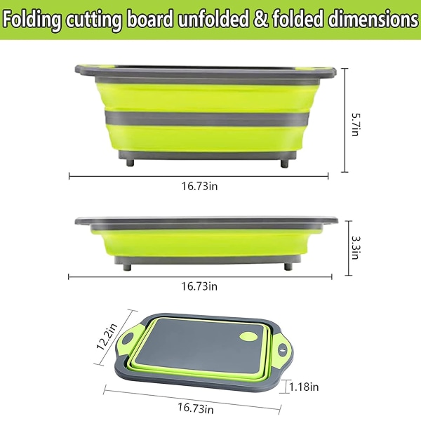 BBQ sammenklappelig madlavning og skærebræt, køkkenvask til grøntsager