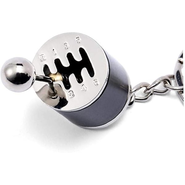 Metall Anti Stress Fob Bil 6 Nyckelring Växellåda Fidget Toy Racing Shi