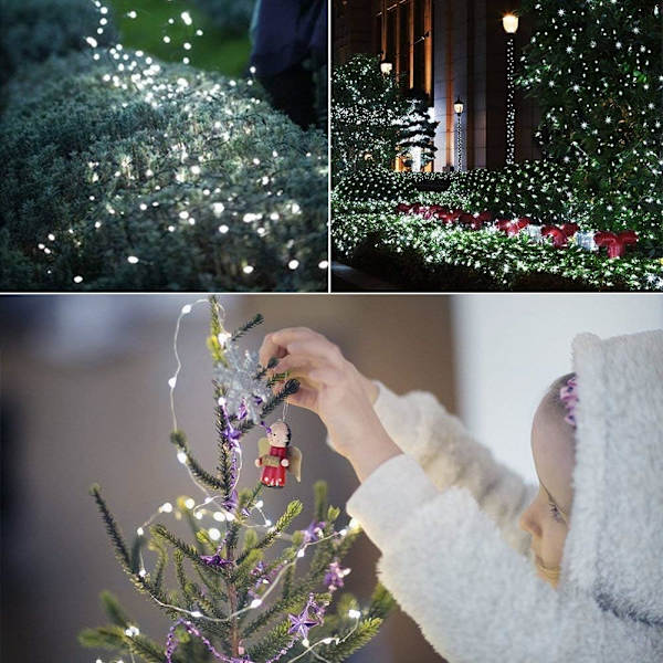 Paristokäyttöiset valosarjat, [4 kpl] 10m 100 LED:iä Ajastintoiminto