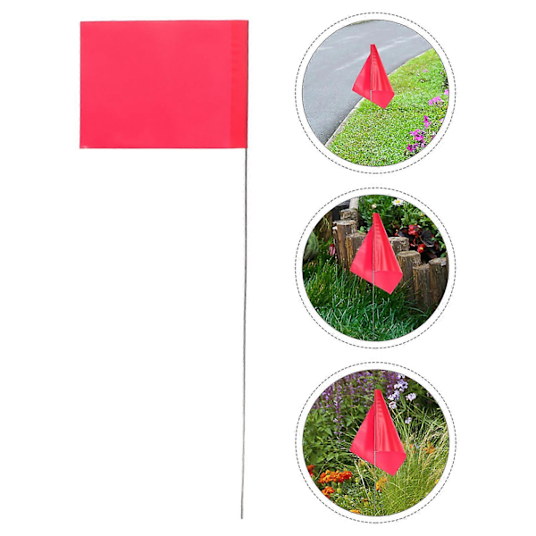 100 stk Markeringsflagg Hage Trekantede Flagg Vanningsflagg for Landskapsmarkering-XM4-
