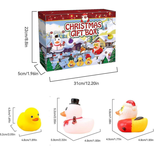 Uusi Gummi Anka Advent 2023, Advent 2023 Lapset, Advent Ankka Kylpyyn 06(24 ducks)