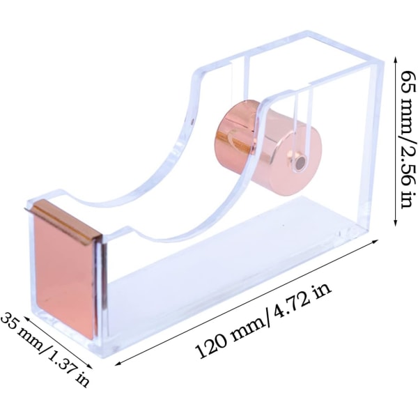 Klar akryl tape dispenser til skole, hjem og kontor, skrivebord