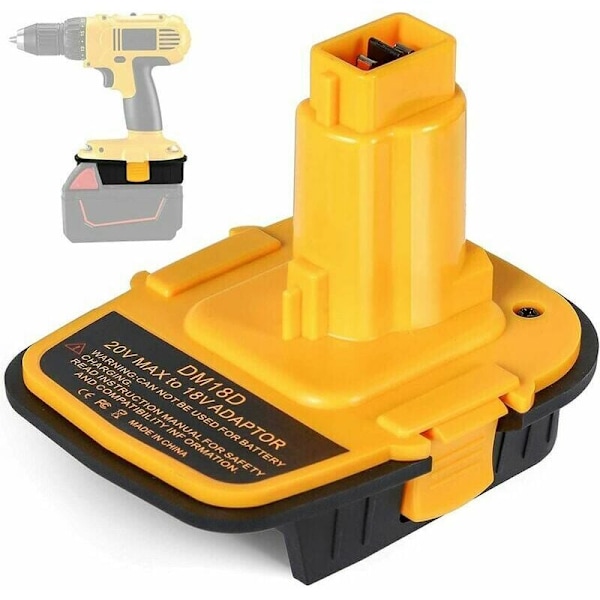 DM18D DCA1820 Batteriadapter med USB-port til Dewalt 20V/18V og Milwaukee M18 18V Lithium-ion batterier, kompatibel med DCB204 DCB205 batterier.