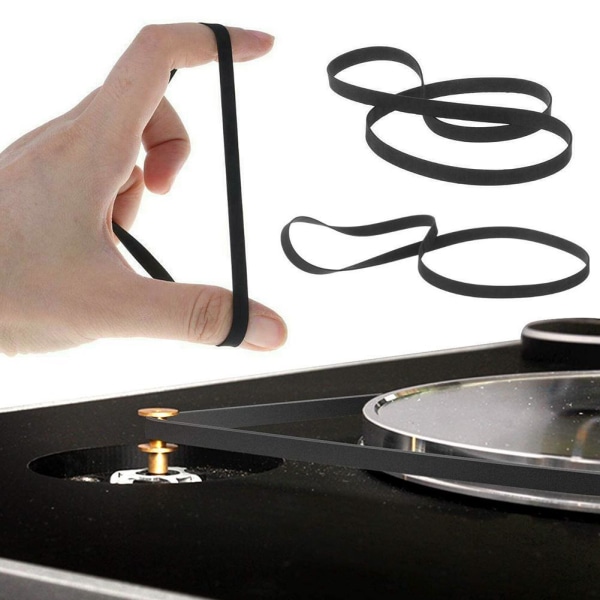 Alla storlekar gummi drivrem skivspelare ersättning för Phono Tape blackI 205*5*0.6mm