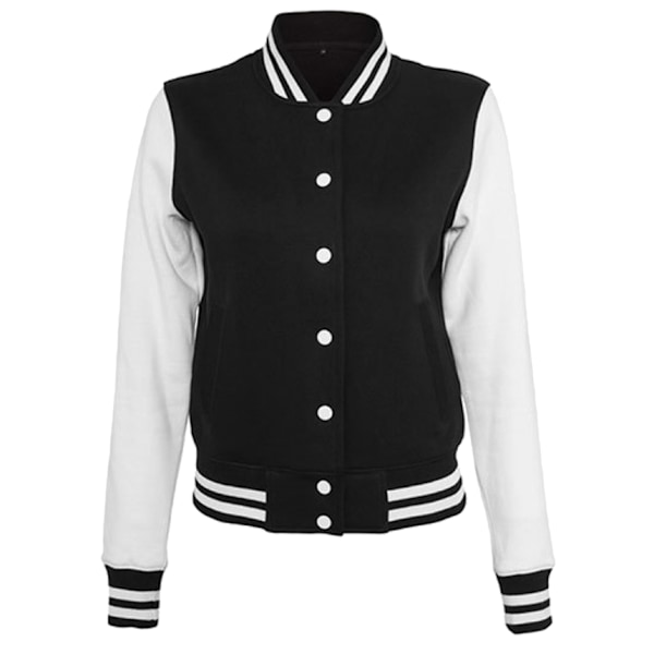 Byg dit brand Dame/Dame Sweat College Jakke S Sort/Hvid Black/White S Black/White