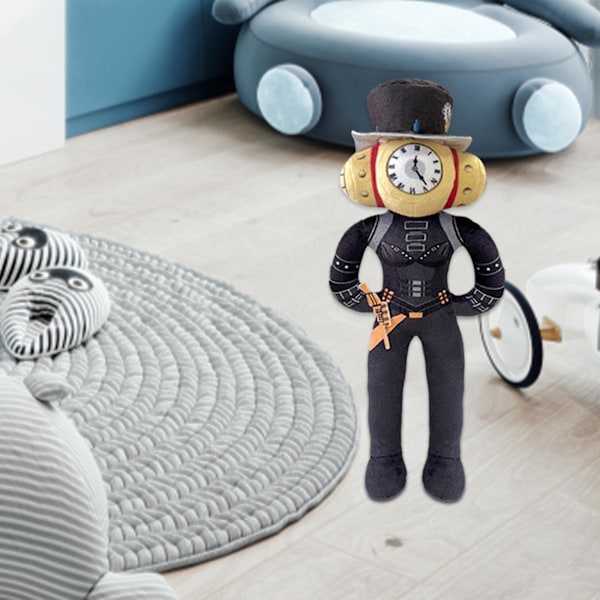 2023 Skibidi Toalett Plysch, 11\" Titan Drill Man Plyschleksak för Spelfantaster Present Black
