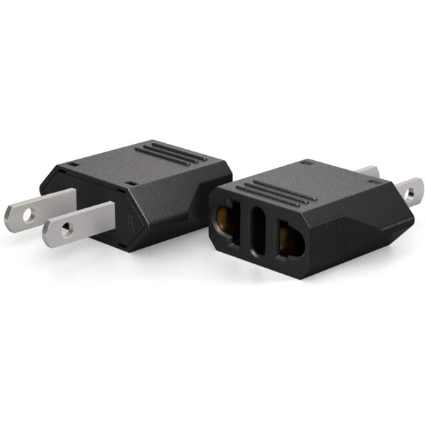 Europe to American Outlet Plug Adapter, European EU to US T-WELLNGS