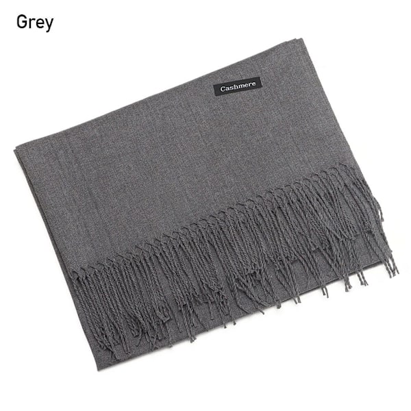 Cashmere tørklæde Ullsjal GRÅ grey