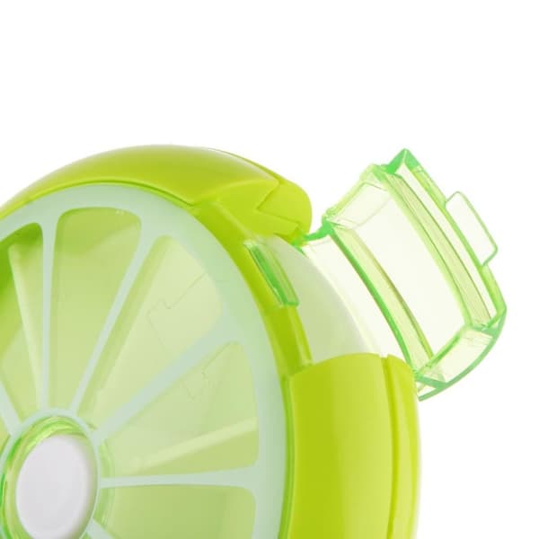 Pilleboks Vitaminer Medisin Tablett Organizer Etui Rund Medisinboks-FA-