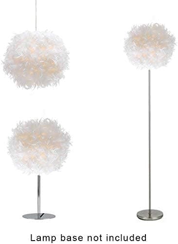 Fjærlett lampeskjerm for taklampe. Fluffy lampe E27-FA-