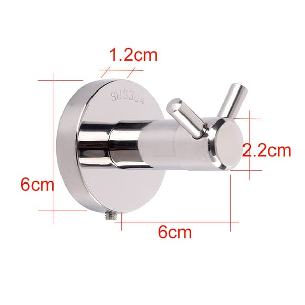 Ruostumattomasta teräksestä valmistetut koukut kylpyhuonekoukut keittiökoukut - 6*6cm, 2kpl - FA-