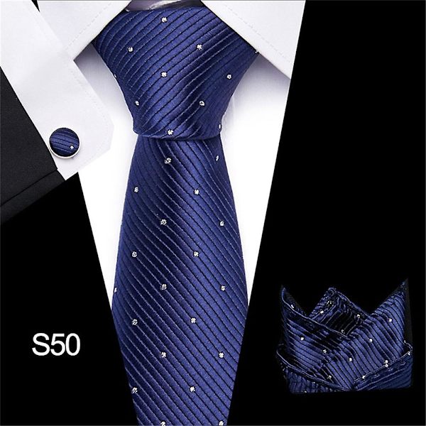 Solmio Silk 100 Ny Slips Bröllop Blommig Paisley Jacquard vävda mode män S50