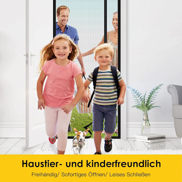 Magnetisk fönsterdörr Myggnät 95x210 för skjutdörr, Entran