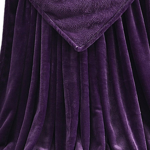 Konstpälsfleecefilt stor soffa mink sängöverkast mjuk varm dubbel & king size Fk[HK] Purple