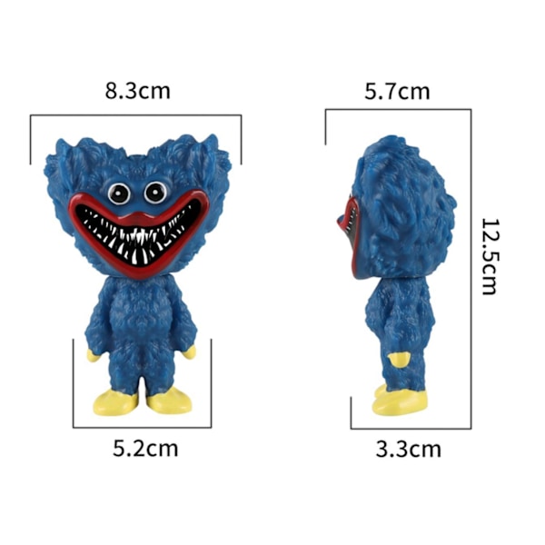 Poppy Playtime Huggy Wuggy Figur Leksak 12 CM blue