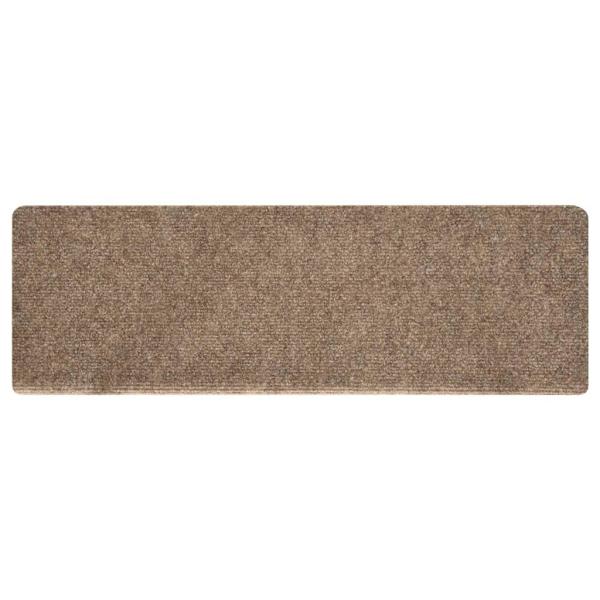 vidaXL Trappstegsmattor 15 st nålad 65x21x4 cm gräddvit Creme 3200