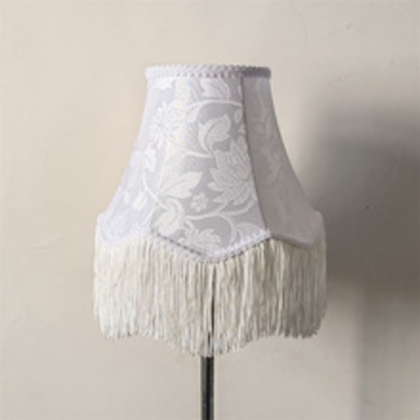 Fringe Lampskärm Ersättning Vacker Pärlbandskant Lampskärm För E27 Bordlampor Vit 25X25CM Vit White 25X25CM