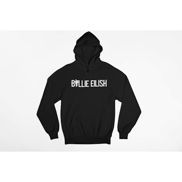 Billie Eilish tekst svart hettegenser 480 XL