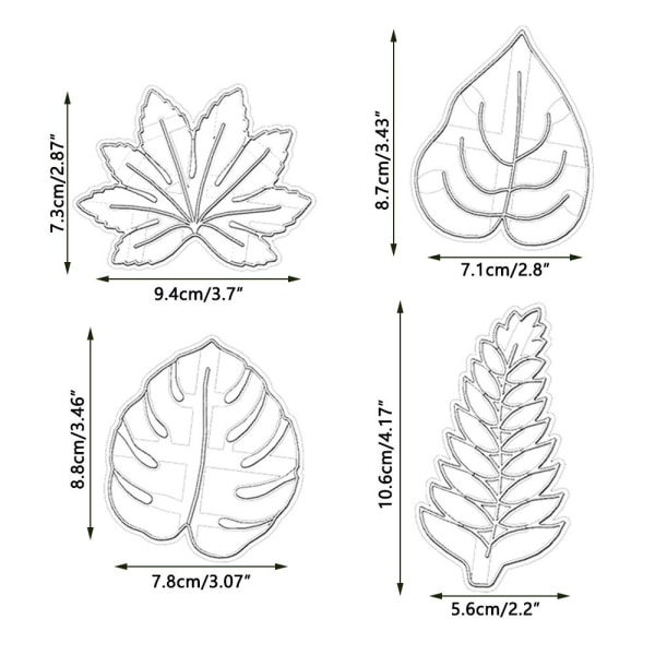 4 stk Cookie Embosser Mold Biscuit Mold Agave Ivy