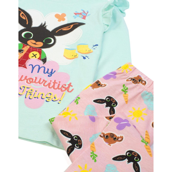 Bing Bunny Flickor Karaktärer Långärmad Pyjamas Set 3-4 År Rosa/Mint 3-4 Years Pink/Mint