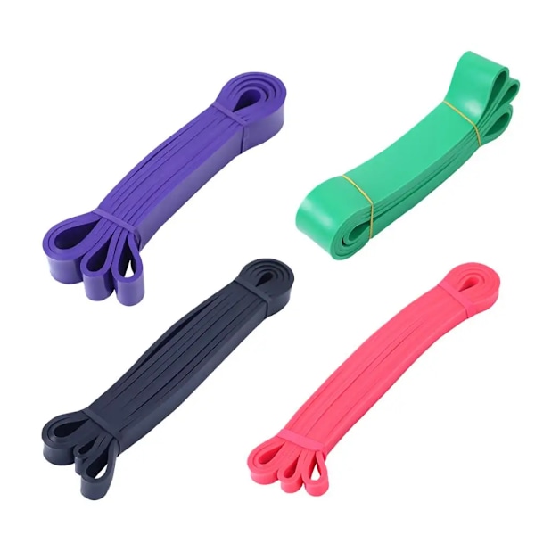 Motstandsband Trening Elastisk Naturlig Latex Trening Gummiøgle Styrke Gummibånd Gym Fitness Trening Ekspander four color