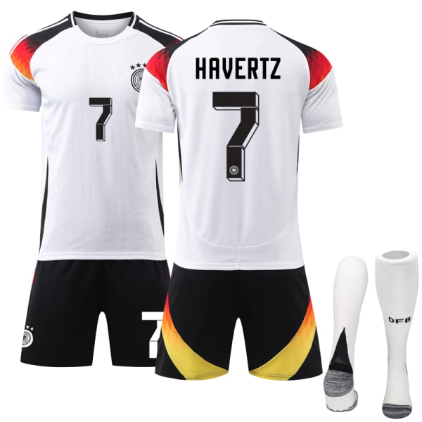 UEFA EM 2024 Tyskland Hemma Barn Fotbollströja Nr 7 Havertz Adult XL