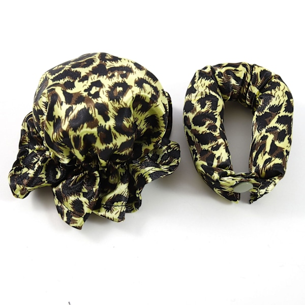 2PCS Heatless Curling Set Hårrullar för Heatless Curls Heatless Green Leopard
