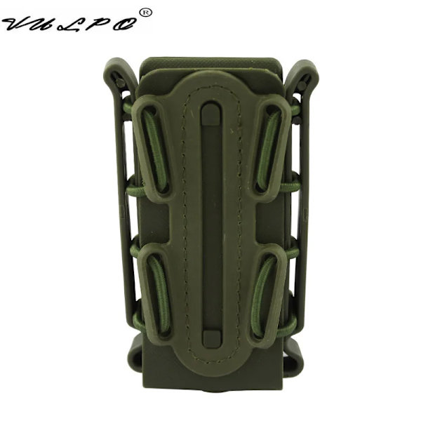 VULPO Taktisk 5,56 mm & 7,62 mm magasinpose 9 mm pistol Molle Mag-pose Soft Shell Mag-pose 9mm Mag Pouch Green