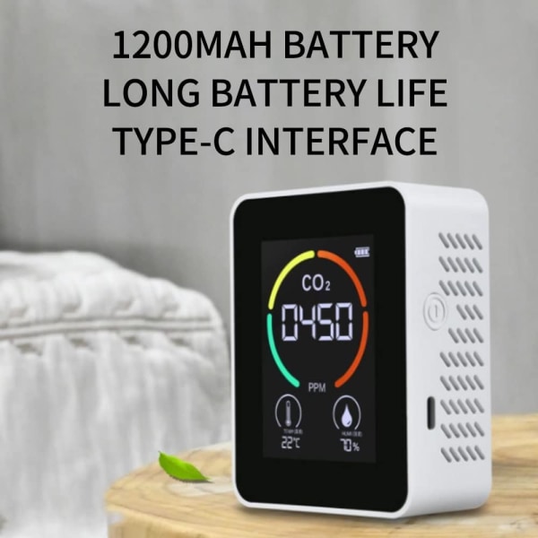 Indoor Air Quality Detector Carbon Dioxide Meter Digital Display-XF7-