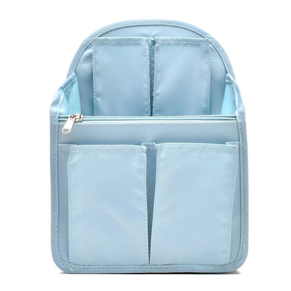 Reppu Säilytyslompakko Sisäpussi Lokero Lajittelulaukku Järjestäjä Light Blue