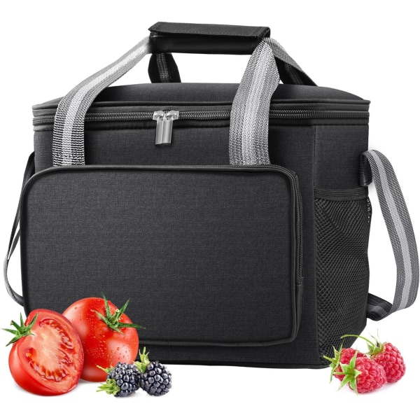 15L kylväska, isolerad mjuk kylväska, hopfällbar picknickväska, L