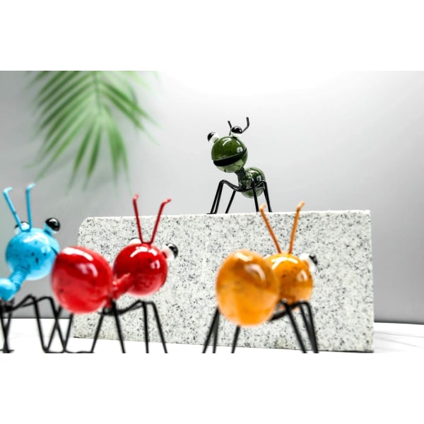 Metallmyror En Grupp Av 4 Färger Söta Insekter För Vägghängande Konst