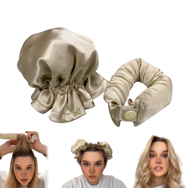 Heatless Curling Set Hiusrullat Heatless Curlsille beige