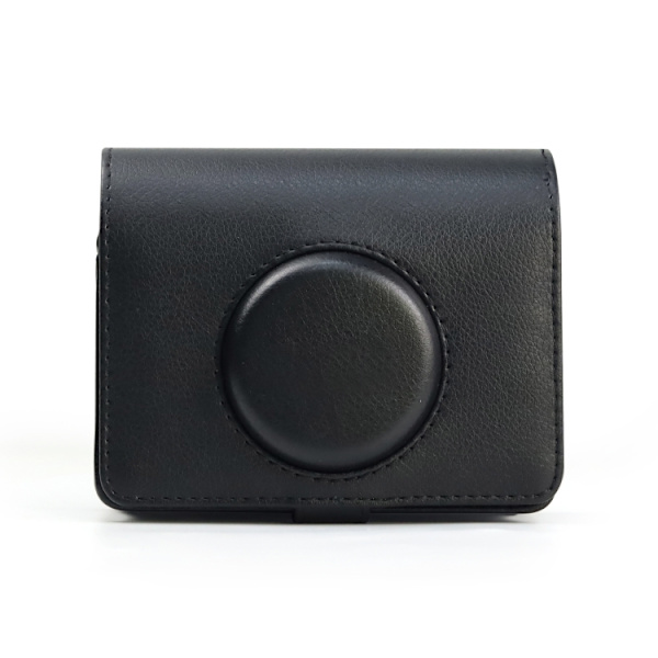 Retro Full Body Kamera PU Læderetui Taske med Rem til FUJIFILM instax mini Evo Svart