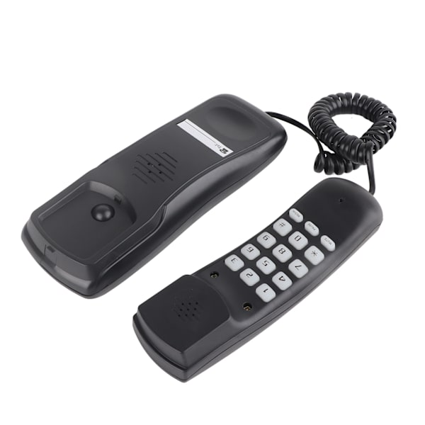 Hemtelefon Multifunktion Väggmonterbar Telefon för kontor Hem Hotell Badrum Svart