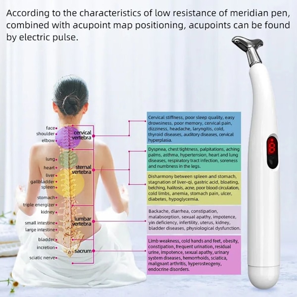 Elektroninen akupunktio-kynä Massager LADATTAVA LADATTAVA Rechargeable