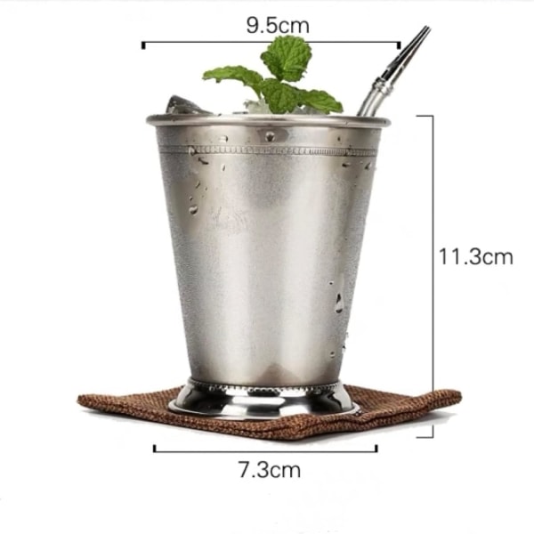 Mint Julie Glas, Silver Rostfritt Stål Mint Mojito Cocktail