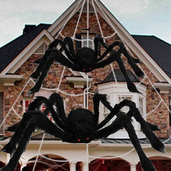 Halloween-koriste, jättimäinen taipuisa hämähäkki, pehmolelu, sisä- ja ulkokäyttöön