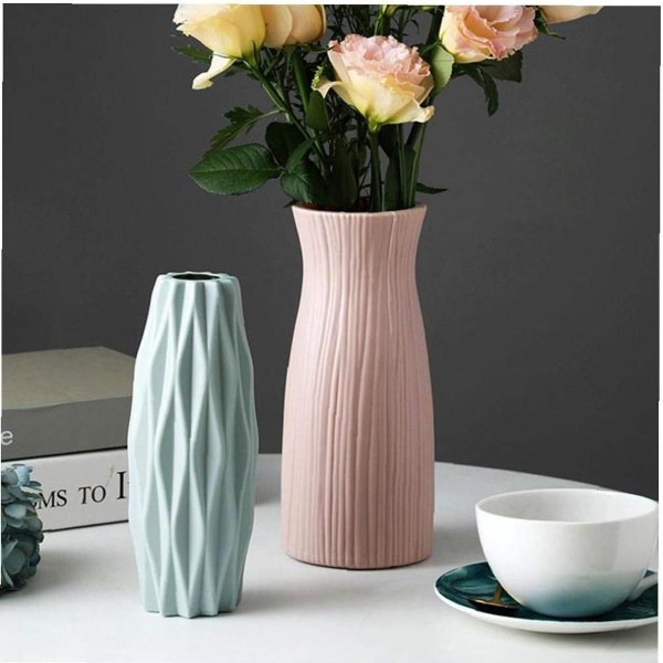 Nordisk imitert Blomkrukke Origami Plast Vase Flaske Stuekjerne