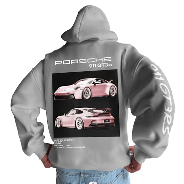 Huppari Porsche 911 -painatuksella miehille - Miesten ja naisten muoti Color8 Color8 3XL