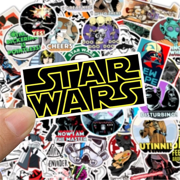 50 kpl Star Wars -tarroja Kannettavan tietokoneen tarra Vedenpitävä vinyylitarra Autotarra Moottoripyörä Polkupyörä Matkatavaratarrat Graffititarrat Rullalautatarra