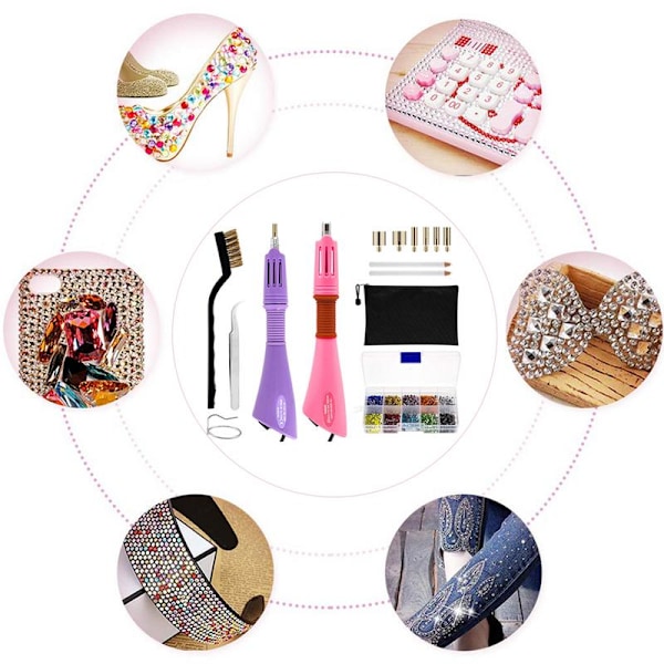 Rhinestone Hot-fix Applikator Komplett Set DIY strass