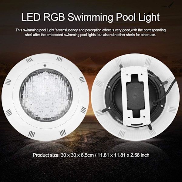 Uima-allasvalo, 12V 24 LED RGB Monivärinen