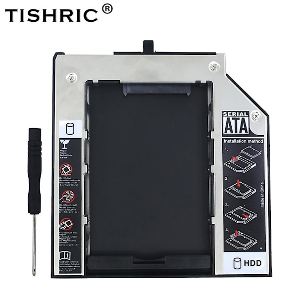 Tishric Aluminium Hdd Case Caddy 9,5 mm Sata 3,0 Box Hdd 2,5 hölje til Lenovo Thinkpad T420s T430s T500 W500 T400 T410 T410s TSR171