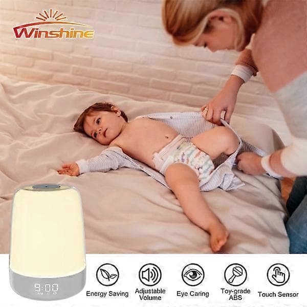 Sunrise Alarm Clock with Touch Control & Dimmable RGB Bedside Lamp-FA-
